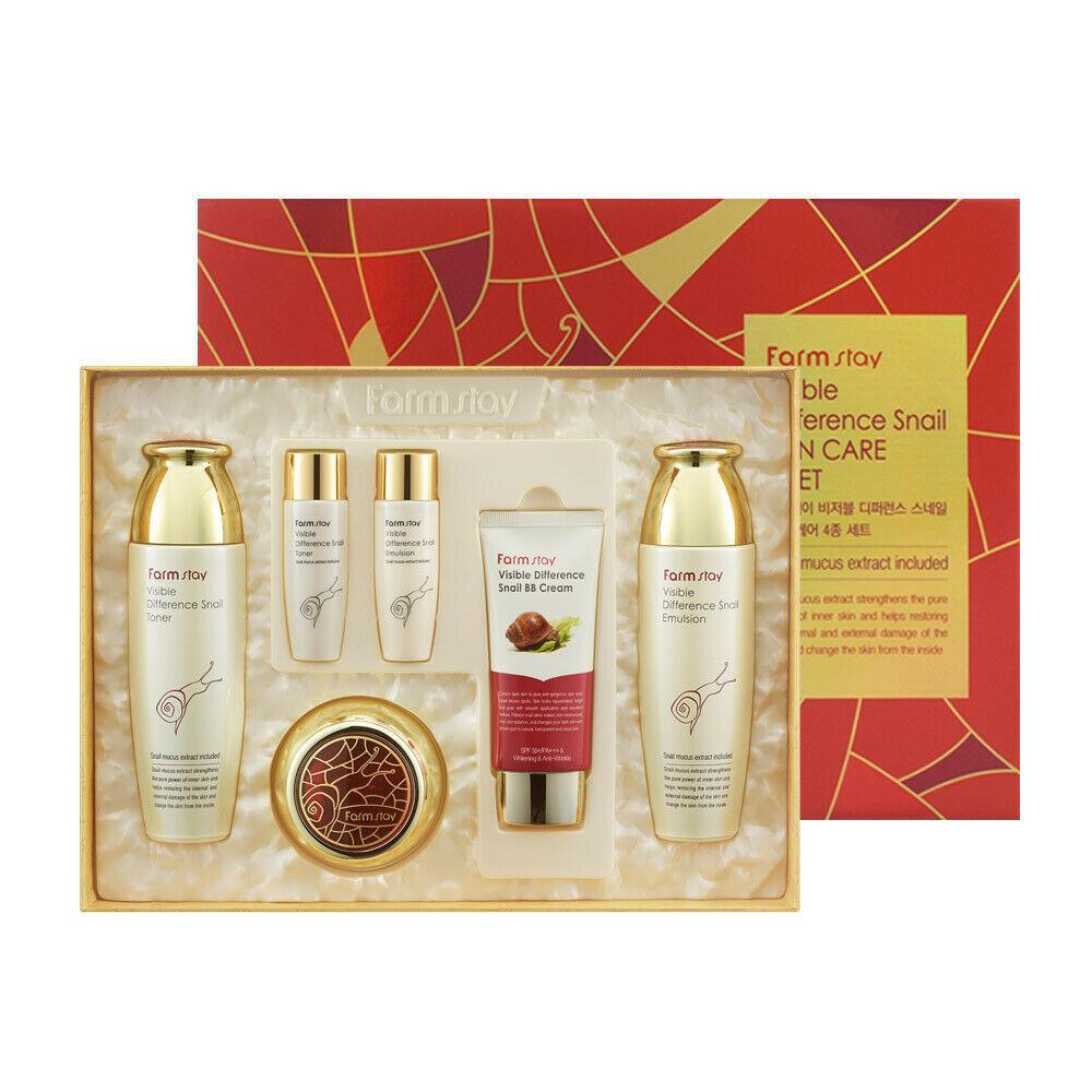 FARMSTAY VISIBLE DIFFERENCE SNAIL SKIN CARE 4 SET - MÓA MOA